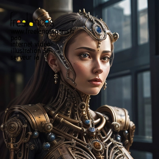 Pao internet vidéo illustration 3d serveur intelligence générative freelance paris studio de création 63W2JD01